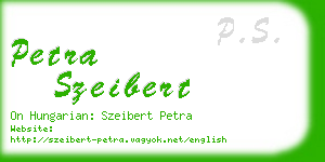 petra szeibert business card